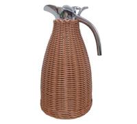 1.5/2 L Cafe Isotherme，Pot Pichet café théière，Bouteille Inox Pot Sous Vide Double Paroi Carafe Thermique，Anti-éclaboussure，avec Poignée et Bec(Size:1.5 Litre/50 Oz,Color:café)