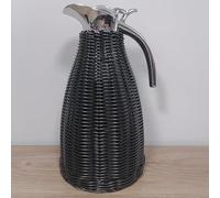 1.5/2 L Cafe Isotherme，Pot Pichet café théière，Bouteille Inox Pot Sous Vide Double Paroi Carafe Thermique，Anti-éclaboussure，avec Poignée et Bec(Size:1.5 Litre/50 Oz,Color:noir)