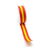 1,5 cm x 2 m. Ruban drapeau espagnol rouleau de tissu pour arts et travaux manuels. Couture de tissu. Décoration du drapeau de l'Espagne.
