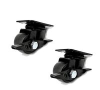 1.5 Inch Side Brake Casters Wheels Load-Bearing 80KG for Heavy Carts Machine Tools Furniture Industrial Hardware 2Pcs Casters