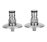 1.5 Inch Tri Clamp to Ball Lock Post Adapter | 304 Stainless Steel Brewing Fitting for Kegs/Fermenters | Solderless Design Helps Avoid Leaks | 2 Pack Homebrew Accessories