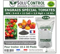 1,5 kg d' Engrais Spécial Tomates, Aubergines, Poivrons, Piments - SoluControl - Formulation haute qualité Organo-Minerale - Utilisable en Agriculture Biologique
