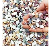 1.5 kg de Gravier Naturel Poli Galets Décoratifs, Pierres Colorées Petit Gravier Décoratif, 3-5 mm Galets Décoratifs Mélangés Gravier de Rivière pour Remplissage de Vase, Pots de Fleurs
