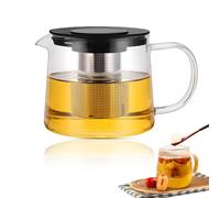 1,5 L Théière En Verre Avec Passoire, Theiere Avec Infuseur, théière En Verre Borosilicate, Theieres verre, Théières En Verres De Qualité Supérieure Pour Plaques De Cuisson Vitrocéramiques