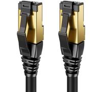 1.5 m CAT8.1 Network Patch LAN Cable - RJ45 Copper Shielded S/FTP 2000MHz 40 Gbits - Ethernet CAT.8 Gold-Plated Connector - Black