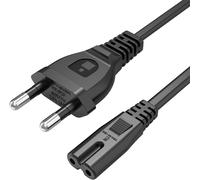 1.5 m Euro Power Cable,Type C European Plug to C7 Printer Cable for PS5.PS4 Euro 8 TV Blu-Ray Home Appliance Power (1.5 M)