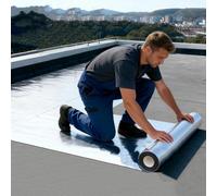 1,5 mm Bande ÉtanchéIté Toiture Autocollante en Bitumé, Ruban de Réparation pour Fuites Fissures, Ruban Adhésif Aluminium Rouleau Membrane Imperméable pour Terrasse Balcon(20x1000 cm/0.66x33 ft)