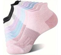 1/5 paires de chaussettes de compression courtes pour femmes - Chaussettes de sport à support plantaire et coupe basse, tissu respirant et absorbant l'humidité, convient pour toutes les saisons, fitne