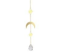 1/5 pcs Attrape-soleil Décoration de fenêtre Cristal Lune Soleil Cœur Boule Carillon éolien Cristal Arc-en-ciel pour plafond Lampe Décoration de fenêtre Suspendue Jardin Extérieur