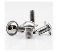 1/5/pcs M3 M4 M5 M6 M8 A2 304 en Acier Inoxydable Hexagonal Douille Allen Demi Ronde Bouton Bride Tête avec Rondelle Vis Boulon(35 mm,M8 5pcs)