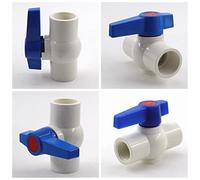 1~5 pièces 20mm-63mm PVC poignée latérale robinet à tournant sphérique vanne d'eau Aquarium réservoir de poisson connecteur de tuyau d'irrigation adaptateur de Tube d'eau(I.d 50mm,2pcs)