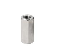 1-5 Pièces 304 Acier Inoxydable Gauche Droite Filetage Hexagone Extension Longue Tige Allongée Connecteur Manchon De Joint Écrou D'accouplement Tubulaire M8-M16(1pcs,M10x60xS16mm)