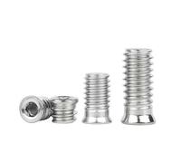 1/5 pièces 304 acier inoxydable M3 M4 M5 M6 M8 M10 écrous à six pans creux filetés for meubles en bois(M10x20 (1pc))