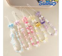 1/5 pièces Set pendentifs et breloques mignons Hello Kitty en forme de nœud rose pour téléphone, sac, fête, cadeaux, porte-clés Kuromi essentiels en acrylique, accessoires de décoration, accessoires d