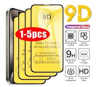 1-5 Pièces Verre Trempé 9D Couverture Intégrale pour iPhone 17 16 15 11 12 13 14 18 Pro Max 16E Protection d'Écran pour iPhone 13 Mini XR XS Max