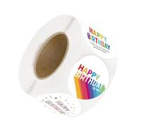 1,5 Pouces Autocollants Rouleau de Scellage en Papier, Joyeux Anniversaire