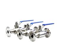 1,5 quot; 2quot; Vanne à bille sanitaire en acier inoxydable 304, virole trois pinces, diamètre extérieur 19mm 25mm 38mm 50.5mm 64mm, for journal intime 3/4“ Quot; PCS(32mm x Ferrule 50.5)