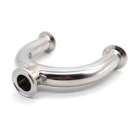 1.5" Tri Clamp & Pipe OD 32mm U Shaped Bend 3 Way SUS 304 Stainless Fitting Spliter Homebrew Beer