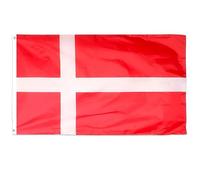 1,5 x 0,9 m - Drapeau national danois du Danemark - Décorations pour pub, barbecue - Bannière pour fans de rugby et de football