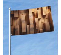 1,5 x 0,9 m planches verticales en bois de chêne, drapeau de décoration simple face, accroché dans la pelouse intérieure et extérieure balcons