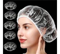 1/50/100/200pcs Bonnet de douche en matériau PE, bord élastique, résistant à l'huile et imperméable, convient pour la coloration des cheveux, le bain, film anti-poussière multifonction, l'épilation du