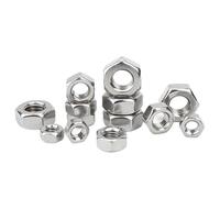 1/50/100 pièces A2 304 écrou hexagonal en acier inoxydable for M1 M1.2 M1.4 M1.6 M2 M2.5 M3 M4 M5 M6 M8 M10 M12 M16 M20 M24 boulon à vis((10pcs) M1.6)