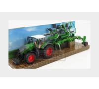 1:50 BURAGO Fendt Vario 1050 Tractor With Whirl Rake Trailer 2016 BU31665-BK