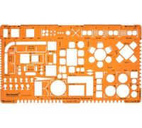 1:50 échelle Trace Gabarit D'architecte Symboles de Plan d'étage Installation Sanitaire - Disposition des Meubles Mobilier Décoration d'intérieurs Dessin Technique Traçage Illustration Architecture Maisons
