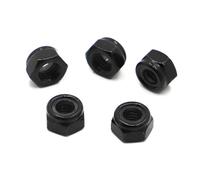 1~50 pièces DIN985 M2 M2.5 M3 M4 M5 M6 M8 M10 M12 M16 en acier au carbone noir hexagonal en nylon écrou autobloquant verrouillage écrou de blocage coulissant(M8 10pcs)