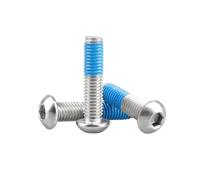 1-50 pièces M2/M2.5/M3/M4/M5/M6/M8/M10/M12 acier inoxydable 304 vis à tête plateau et douille hexagonale avec colle anti-dérapante, M5x50mm