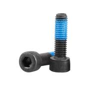 1-50 pièces M2/M2.5/M3/M4/M5/M6/M8/M10/M12/M14/M16/M18/M20/M22/M24 acier au carbone à haute résistance de grade 12.9 vis à tête cylindrique et douille hexagonale avec colle anti-dérapante, M10x16mm