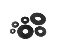 1/50 pièces M3 M4 M5 M6 M8 M10 M12 M14 M16 rondelle plate non standard en acier au carbone noir de grande taille surdimensionnée et plus large joint simple(50pcs M4x10x1)