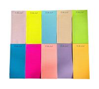 1 500 feuilles de notes adhésives repositionnables, bloc-notes adhésifs colorés avec lignes pour l'école et le journal