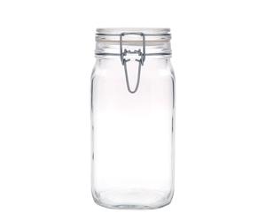 1 500 ml bocal à fermeture à levier « Fido », carré, ouverture : fermeture à levier métallique