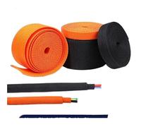 1~50m Braided Cable Sleeve Heat Shrink Tube Insulation Flam Retardant Shrinkable Wrap Sheath Wire Organizer Protection(Orange,8mm,8 meters)