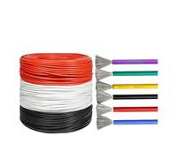 1~50m câble de silicone flexible 28 26 24 22 20 18 16 15 14 13 12 10 AWG cuivre souple haute température(Green; 5 meters; 26AWG)