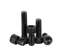 1/50pcs M1.4 M1.6 M2 M2.5 M3 M4 M5 M6 M8 To M16 DIN912 Black Grade 12.9 Alloy Steel Hexagon Hex Socket Cap Head Screw Bolt(50mm,1pc M16)