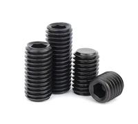1/50pcs M1.6 M2 M2.5 M3 M4 M5 M6 M8 M10 M12M14 M16 noir 12.9 acier à six pans creux jeu de vis boulon sans tête(25mm,10pcs M6)