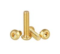 1-50pcs M2/M2.5/M3/M4/M5/M6/M8/M10/M12 Vis machine à tête boutonnée à six pans creux en laiton, M2x4mm