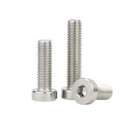 1-50pcs M2/M2.5/M3/M4/M5/M6/M8/M10/M12 Vis machine à tête courte à six pans creux en acier inoxydable, M10x35mm