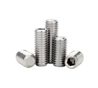 1/50X M1.6 M2 M2.5 M3 M4 M5 M6 M8 M10 M12 M14 M16 DIN913 Stainless Steel Hex Hexagon Socket Flat Point Set Screw Grub Bolt(50mm,2pcs M12)