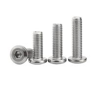1/50x M2 M3 M4 M5 M6 M8M10 304 acier inoxydable grand plat hexagone douille hexagonale tête Allen meubles Rivet vis connecter boulon de Joint(30mm,1pc M10)