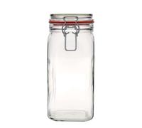 1.540 ml bocal à fermeture à levier #, carré, ouverture : fermeture à levier métallique