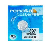 1.55 V Watch battery 397 Replaces sr726sw by RENATA