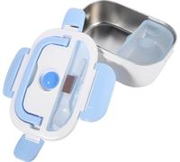 1.5L Chauffe Aliments Electrique Portable Chauffe Lunch Bento Box Home Office School Use( Blue )