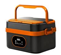 1.5L Gamelle Chauffante, Rechargeable Lunch Box Chauffante Electrique Chauffe-Repas Auto-Chauffant Boite Repas Isotherme pour le Travail Voyage de Voiture de Bureau Bureau Ecole