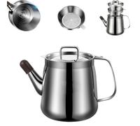 1.5L Oil Strainer Pot - 316 Stainless Steel Grease Container with Fine Mesh Strainer & Dust Lid - Bacon Grease Saver, Cooking Oil Storage for Kitchen, Frying, Dishwasher Safe