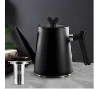 1.5L Théière en acier inoxydable avec infuseur, double paroi isolée en acier inoxydable, pour thé et café, herbes fruitières