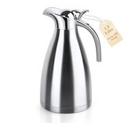 1,5L Thermos Isotherme en Acier Inoxydable, Gourde Isotherme à Double Paroi, Pichet Isotherme pour Garder le Thé, le Lait et Les Boissons Chaudes ou Froides