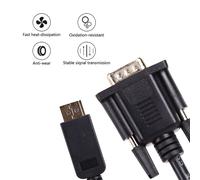 1.5m, 1.8m, 3m Displayport vers VGA Câble Standard DP Displayport Mâle vers VGA Mâle Cordon pour PC Projecteur Pour Ordinateur Portable Moniteur